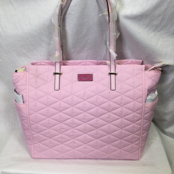 kate spade Handbags - Kate Spade Pink Quilted Tote Diaper Bag Brand New